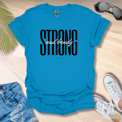 Strong and Bendy Tee Sapphire / S T-Shirt Yoga Era