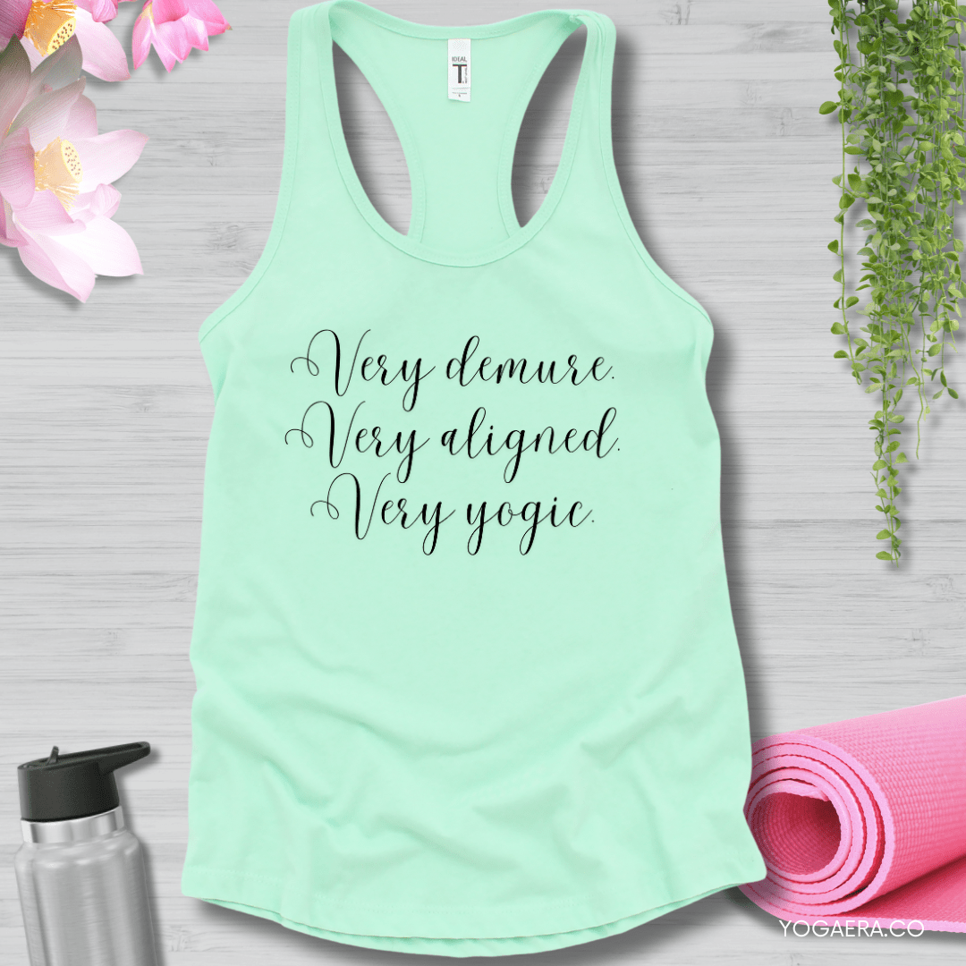 Very Demure • Cursive Tank XS / Mint Tank Top Yoga Era