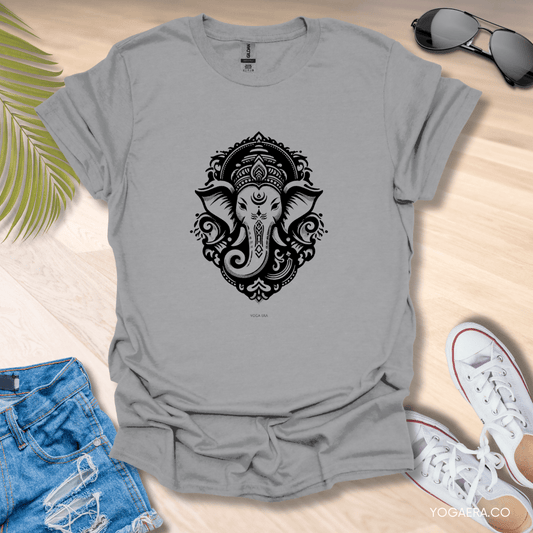 Vintage Ganesha Tee Sport Grey / S T-Shirt Yoga Era