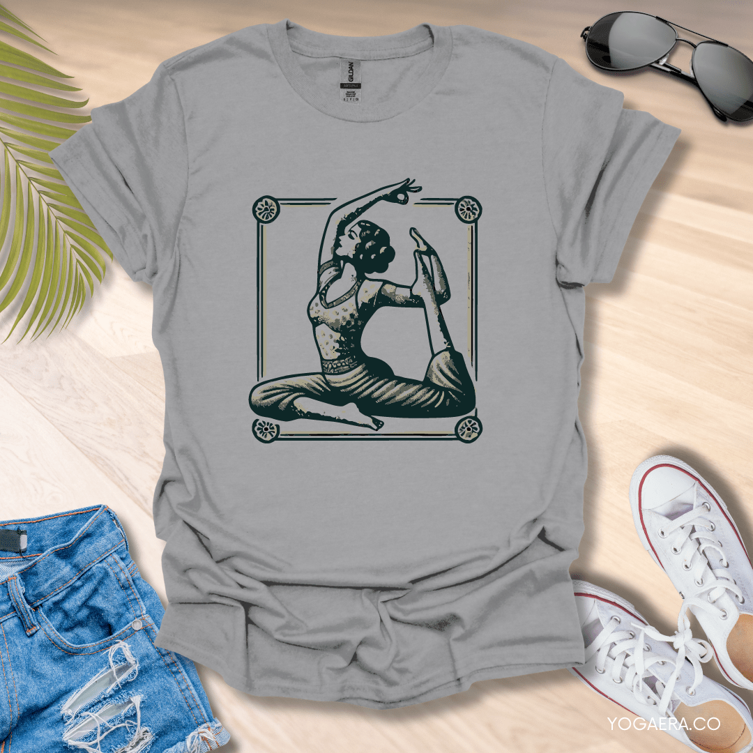 Vintage Illustration Yogi Tee Sport Grey / S T-Shirt Yoga Era