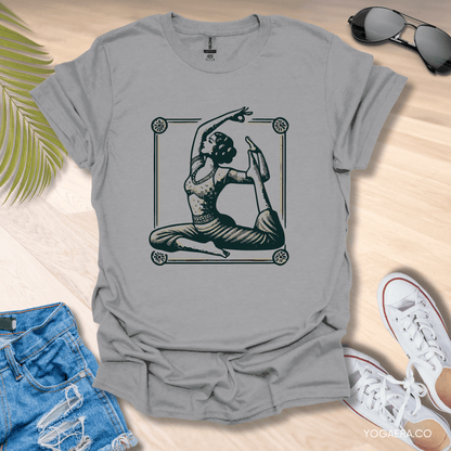 Vintage Illustration Yogi Tee Sport Grey / S T-Shirt Yoga Era